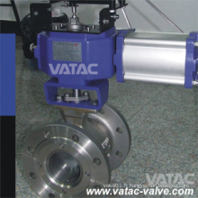 Vatac Flg RF / Rtj Joint Steel V Valve à bille (Segment)